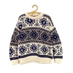 Vintage | Chunky Hand Knit Wool‎ Sweater Fair Isle